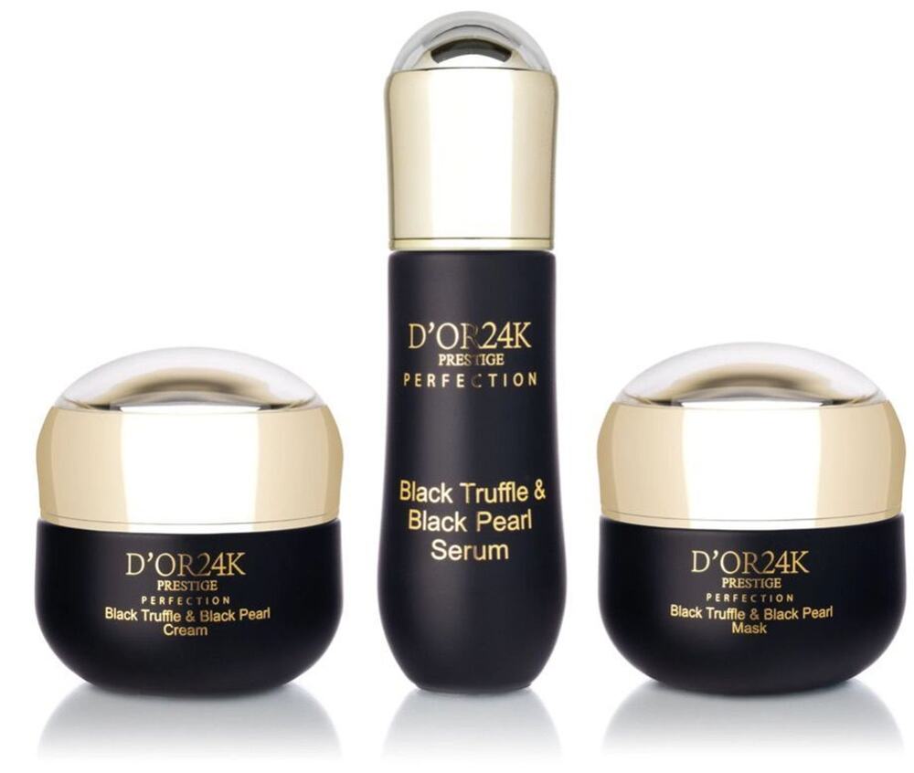 Dor24 SET Black Truffle & Black Pearl Cream, Mask, Serum